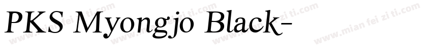PKS Myongjo Black字体转换